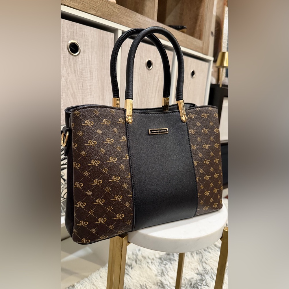 Black and Brown Handbag by Charles & Keith